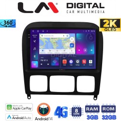 LM Digital - LM ZD8220 GPS Οθόνη OEM Multimedia Αυτοκινήτου για MERCEDES S (W220) 1998>2005 (CarPlay/AndroidAuto/BT/GPS/WIFI/GPRS)