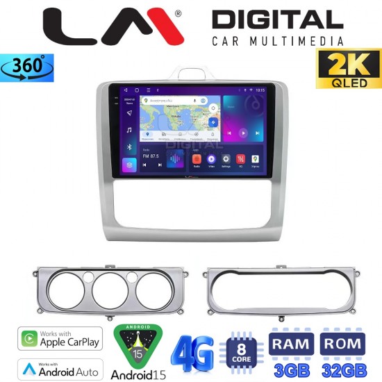 LM Digital - LM ZD8329 GPS Οθόνη OEM Multimedia Αυτοκινήτου για FORD FOCUS 2004>2012 (CarPlay/AndroidAuto/BT/GPS/WIFI/GPRS)