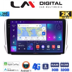 LM Digital - LM ZD8374 GPS Οθόνη OEM Multimedia Αυτοκινήτου για PEUGEOT 208-2008 2012> (CarPlay/AndroidAuto/BT/GPS/WIFI/GPRS)