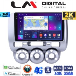 LM Digital - LM ZD8730 GPS Οθόνη OEM Multimedia Αυτοκινήτου για HONDA JAZZ 2002>2009 (CarPlay/AndroidAuto/BT/GPS/WIFI/GPRS)