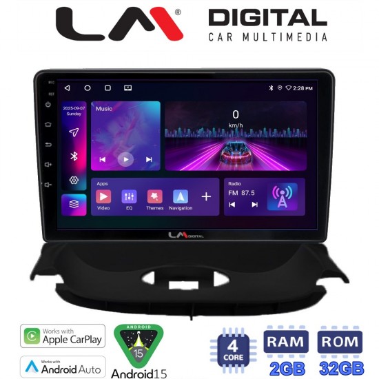 LM Digital - LM ZA4206UP GPS Οθόνη OEM Multimedia Αυτοκινήτου για Peugeot 206 2002 > 2006 (CarPlay/AndroidAuto/BT/GPS/WIFI/GPRS)