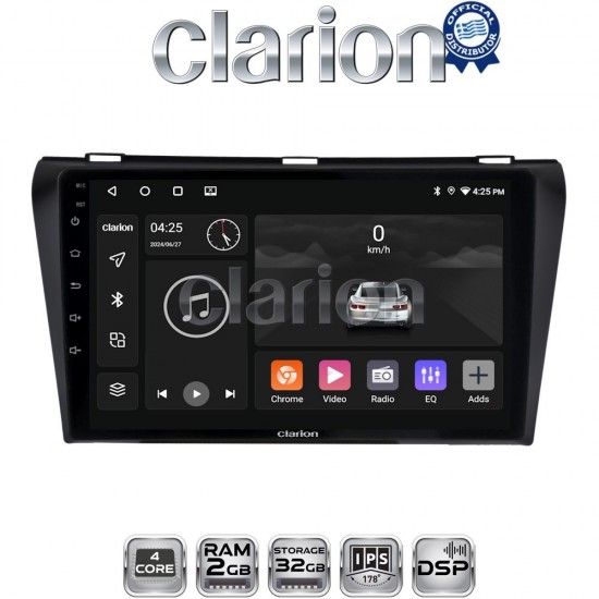 CLARION GL31034 Οθόνη OEM Multimedia Αυτοκινήτου για MAZDA 3 2009>2014 (CarPlay/AndroidAuto/BT/GPS/WIFI/GPRS)