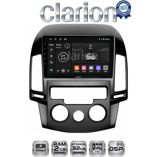 CLARION GL31043AC Οθόνη OEM Multimedia Αυτοκινήτου για HYUNDAI i30 2007-2012 (CarPlay/AndroidAuto/BT/GPS/WIFI/GPRS)