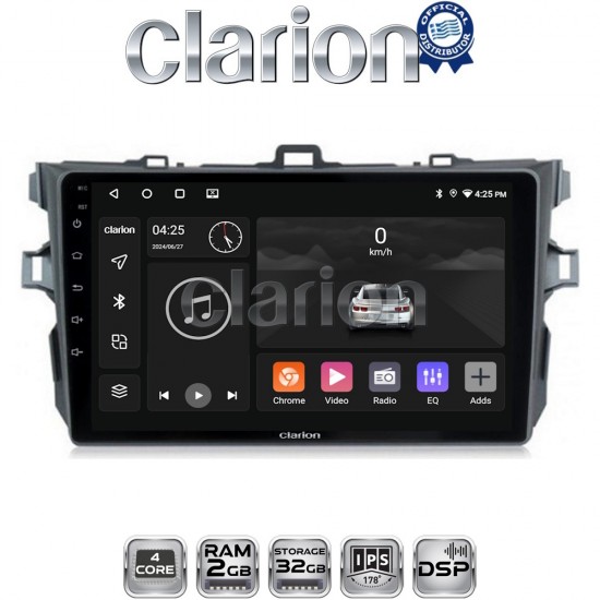 CLARION GL31063 Οθόνη OEM Multimedia Αυτοκινήτου για TOYOTA COROLLA 2006>2012 (CarPlay/AndroidAuto/BT/GPS/WIFI/GPRS)