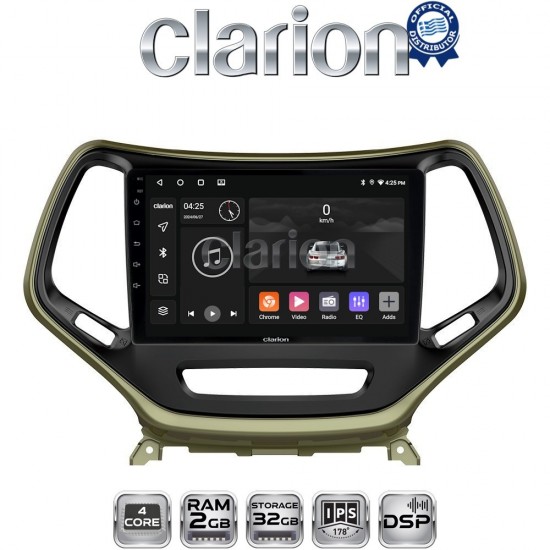 CLARION GL31119 Οθόνη OEM Multimedia Αυτοκινήτου για JEEP CHEROKEE 2014> (CarPlay/AndroidAuto/BT/GPS/WIFI/GPRS)