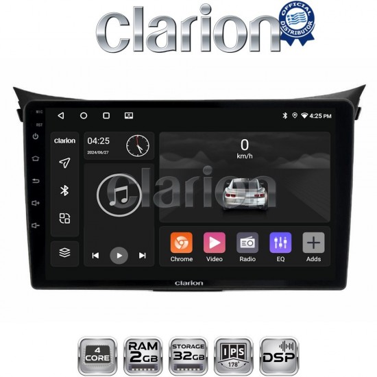 CLARION GL31156 Οθόνη OEM Multimedia Αυτοκινήτου για Hyundai i30 2012 > 2017 (CarPlay/AndroidAuto/BT/GPS/WIFI/GPRS)