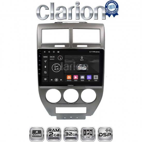 CLARION GL31251 Οθόνη OEM Multimedia Αυτοκινήτου για JEEP COMPASS 2007>2011 (CarPlay/AndroidAuto/BT/GPS/WIFI/GPRS)