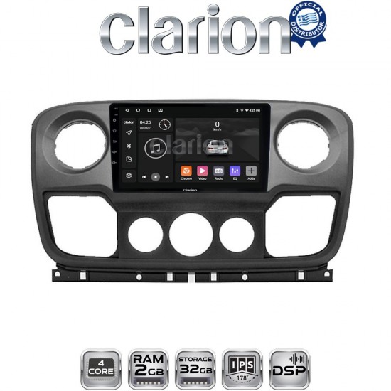 CLARION GL31503 Οθόνη OEM Multimedia Αυτοκινήτου για NISSAN NV400 2011 > 2020 OPEL Movano 2011> 2020 RENAULT Master III 2010 > 2019 (CarPlay/AndroidAuto/BT/GPS/WIFI/GPRS)