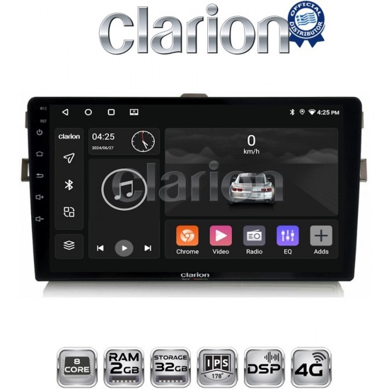 CLARION GL71028B Οθόνη OEM Multimedia Αυτοκινήτου για Toyota Auris 2007 > 2012 (CarPlay/AndroidAuto/BT/GPS/WIFI/GPRS)