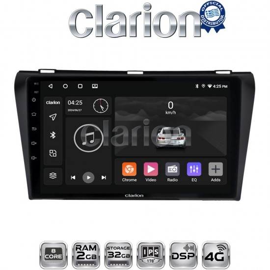 CLARION GL71034 Οθόνη OEM Multimedia Αυτοκινήτου για MAZDA 3 2009>2014 (CarPlay/AndroidAuto/BT/GPS/WIFI/GPRS)
