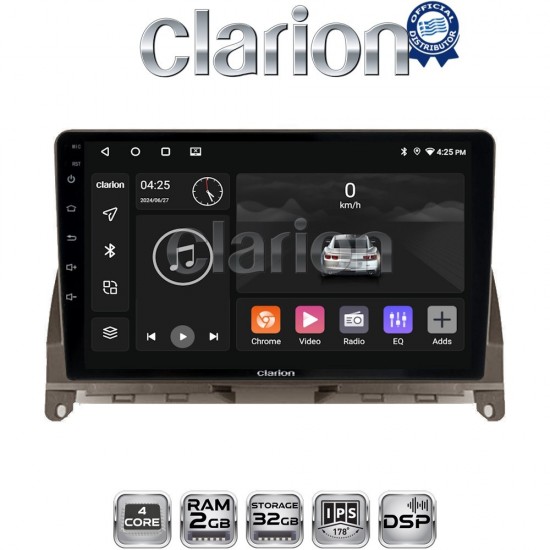 CLARION GL31265BR Οθόνη OEM Multimedia Αυτοκινήτου για Mercedes C Class W204 2007 > 2011 (CarPlay/AndroidAuto/BT/GPS/WIFI/GPRS)