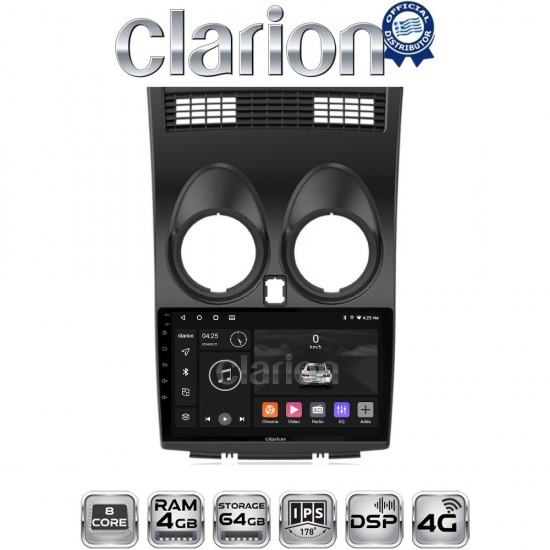 CLARION GL72001 Οθόνη OEM Multimedia Αυτοκινήτου για NISSAN QASHQAI 2007 > 2013 (CarPlay/AndroidAuto/BT/GPS/WIFI/GPRS)