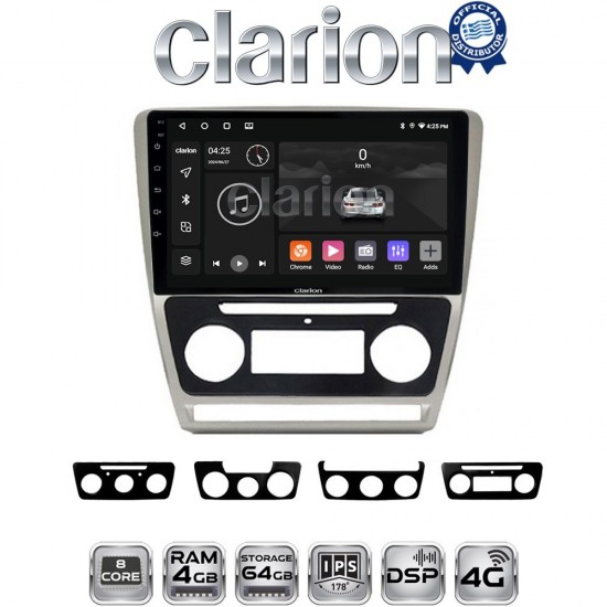 CLARION GL72005 Οθόνη OEM Multimedia Αυτοκινήτου για Skoda Octavia 2005 > 2012 (CarPlay/AndroidAuto/BT/GPS/WIFI/GPRS)