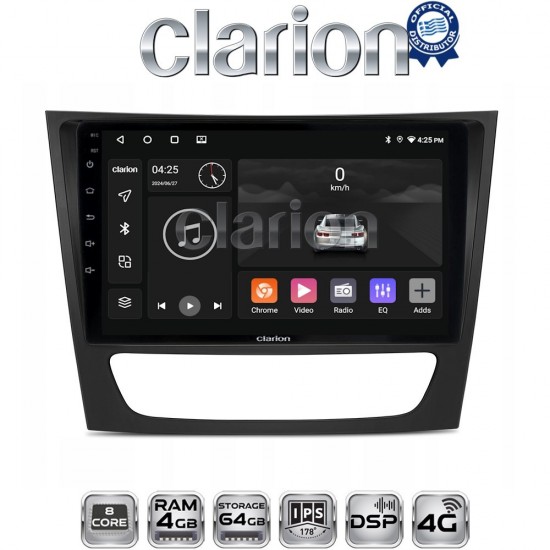 CLARION GL72090 Οθόνη OEM Multimedia Αυτοκινήτου για MERCEDES E class (W211) (CarPlay/AndroidAuto/BT/GPS/WIFI/GPRS)