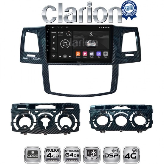 CLARION GL72821 Οθόνη OEM Multimedia Αυτοκινήτου για TOYOTA HILUX 2005>2016 (CarPlay/AndroidAuto/BT/GPS/WIFI/GPRS)