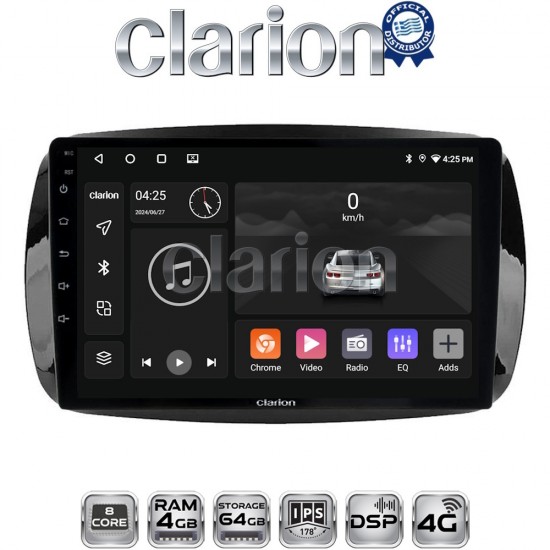 CLARION GL72029 Οθόνη OEM Multimedia Αυτοκινήτου για SMART ForTwo 2015> (CarPlay/AndroidAuto/BT/GPS/WIFI/GPRS)