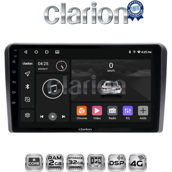 CLARION GL71050 Οθόνη OEM Multimedia Αυτοκινήτου για AUDI A4 (8E) 2001>2008 (CarPlay/AndroidAuto/BT/GPS/WIFI/GPRS)