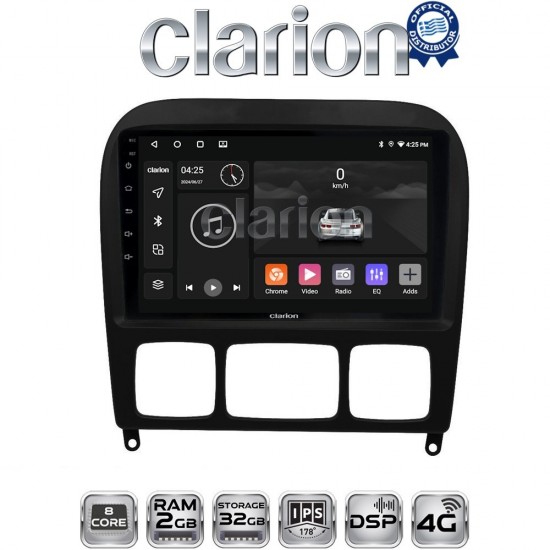 CLARION GL71220 Οθόνη OEM Multimedia Αυτοκινήτου για MERCEDES S (W220) 1998>2005 (CarPlay/AndroidAuto/BT/GPS/WIFI/GPRS)