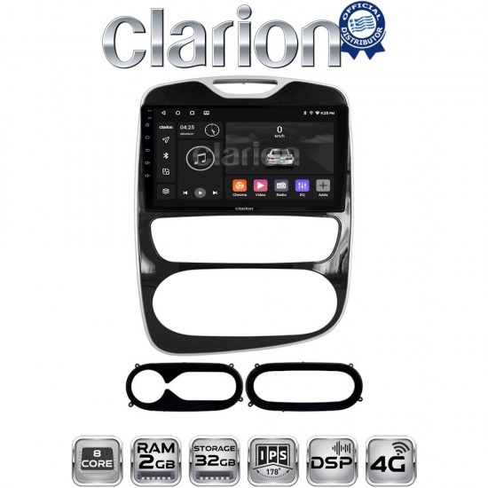 CLARION GL71321 Οθόνη OEM Multimedia Αυτοκινήτου για Renault Clio 2016-2018 (CarPlay/AndroidAuto/BT/GPS/WIFI/GPRS)