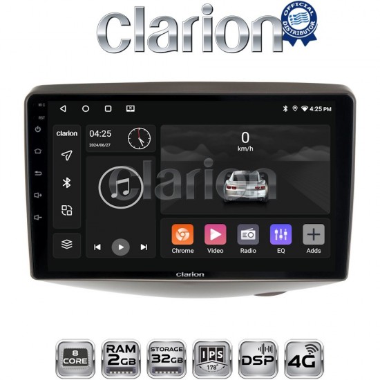 CLARION GL71402 Οθόνη OEM Multimedia Αυτοκινήτου για Toyota Yaris 1999 > 2004 (CarPlay/AndroidAuto/BT/GPS/WIFI/GPRS)