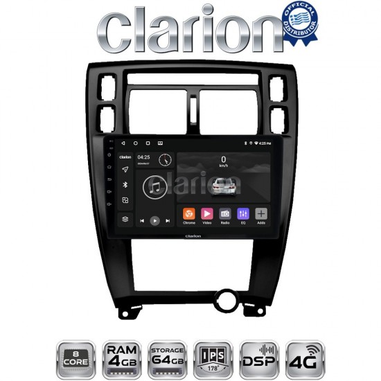 CLARION GL72006B Οθόνη OEM Multimedia Αυτοκινήτου για TUCSON 2004 > 2010 (CarPlay/AndroidAuto/BT/GPS/WIFI/GPRS)