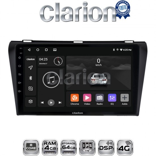 CLARION GL72034 Οθόνη OEM Multimedia Αυτοκινήτου για MAZDA 3 2009>2014 (CarPlay/AndroidAuto/BT/GPS/WIFI/GPRS)