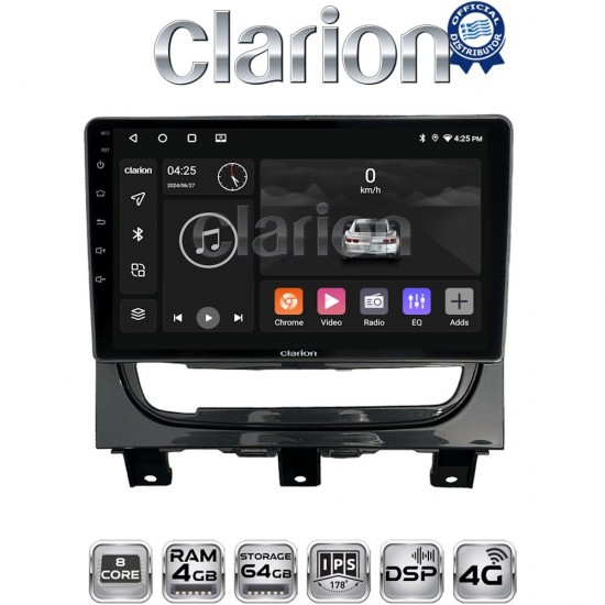CLARION GL72257 Οθόνη OEM Multimedia Αυτοκινήτου για Fiat Strada 2012 > 2020 (CarPlay/AndroidAuto/BT/GPS/WIFI/GPRS)