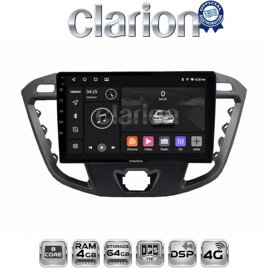 CLARION GL72366 Οθόνη OEM Multimedia Αυτοκινήτου για TRANSIT CUSTOM - TOURNEO CUSTOM 2013> (CarPlay/AndroidAuto/BT/GPS/WIFI/GPRS)