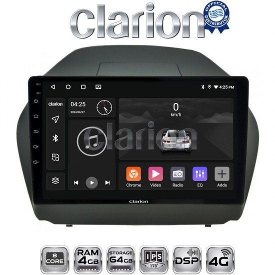 CLARION GL72414 Οθόνη OEM Multimedia Αυτοκινήτου για HYUNDAI IX35 2009>2015 (CarPlay/AndroidAuto/BT/GPS/WIFI/GPRS)