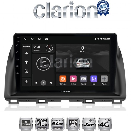 CLARION GL72438 Οθόνη OEM Multimedia Αυτοκινήτου για MAZDA CX5 2013>2017 (CarPlay/AndroidAuto/BT/GPS/WIFI/GPRS)