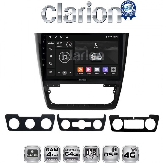 CLARION GL72482 Οθόνη OEM Multimedia Αυτοκινήτου για SKODA YETI 2014> (CarPlay/AndroidAuto/BT/GPS/WIFI/GPRS)