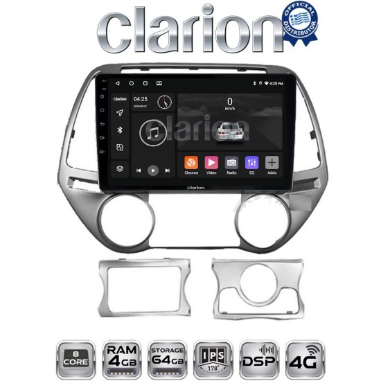 CLARION GL72839 Οθόνη OEM Multimedia Αυτοκινήτου για HYUNDAI i20 2008>2013 (CarPlay/AndroidAuto/BT/GPS/WIFI/GPRS)