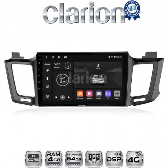 CLARION GL72947 Οθόνη OEM Multimedia Αυτοκινήτου για TOYOTA RAV 4 2013 > 2020 (CarPlay/AndroidAuto/BT/GPS/WIFI/GPRS)