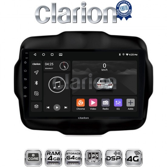 CLARION GL72952 Οθόνη OEM Multimedia Αυτοκινήτου για RENEGADE 2014> (CarPlay/AndroidAuto/BT/GPS/WIFI/GPRS)