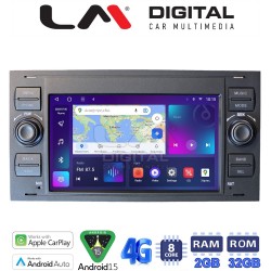 LM Digital - LM E8140 GPS Οθόνη OEM Multimedia Αυτοκινήτου για Ford C-Max '02-'07 Fiesta '06-'08 Focus '05-'07 Fusion '06-'11 Galaxy '07-'11 Kuga '07-'12 S-Max '08-'12 Transit '07-12 Transit Connect '07-12 (CarPlay/AndroidAuto/BT/GPS/WIFI/GPRS)