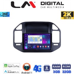 LM Digital - LM ZD8990 GPS Οθόνη OEM Multimedia Αυτοκινήτου για Mitsubishi Pajero 1999 > 2006 (CarPlay/AndroidAuto/BT/GPS/WIFI/GPRS)