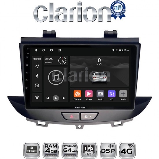 CLARION GL72664 Οθόνη OEM Multimedia Αυτοκινήτου για Opel Crossland-Grandland 2017 > (CarPlay/AndroidAuto/BT/GPS/WIFI/GPRS)