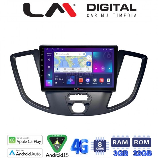 LM Digital - LM ZE8758 GPS Οθόνη OEM Multimedia Αυτοκινήτου για Ford Transit 2013 > 2018 (CarPlay/AndroidAuto/BT/GPS/WIFI/GPRS)