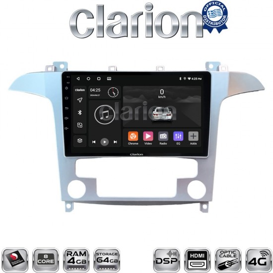 CLARION GL74003S Οθόνη OEM Multimedia Αυτοκινήτου για Ford S-Max 2006 > 2014 (CarPlay/AndroidAuto/BT/GPS/WIFI/GPRS)