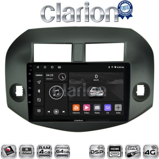 CLARION GL74018B Οθόνη OEM Multimedia Αυτοκινήτου για TOYOTA RAV4 2006-2012 (CarPlay/AndroidAuto/BT/GPS/WIFI/GPRS)
