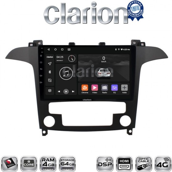 CLARION GL74003 Οθόνη OEM Multimedia Αυτοκινήτου για Ford S-Max 2006 > 2014 (CarPlay/AndroidAuto/BT/GPS/WIFI/GPRS)