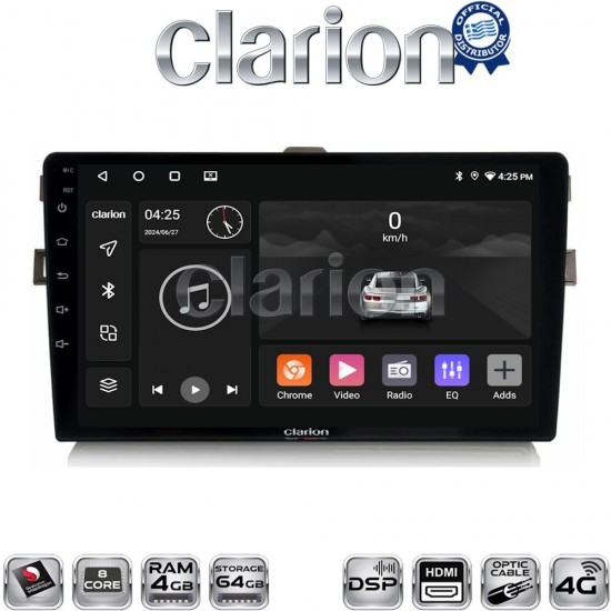 CLARION GL74028B Οθόνη OEM Multimedia Αυτοκινήτου για Toyota Auris 2007 > 2012 (CarPlay/AndroidAuto/BT/GPS/WIFI/GPRS)
