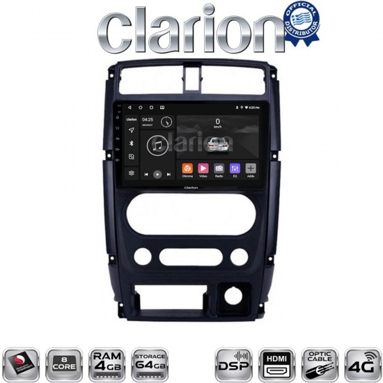 CLARION GL74186 Οθόνη OEM Multimedia Αυτοκινήτου για SUZUKI JIMNY 2007 > 2018 (CarPlay/AndroidAuto/BT/GPS/WIFI/GPRS)