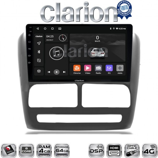 CLARION GL74211 Οθόνη OEM Multimedia Αυτοκινήτου για Fiat Doblo '10-'15 & Opel Combo'10-'15 (CarPlay/AndroidAuto/BT/GPS/WIFI/GPRS)
