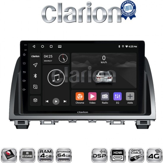 CLARION GL74212 Οθόνη OEM Multimedia Αυτοκινήτου για Mazda 6 2013 > 2017 (CarPlay/AndroidAuto/BT/GPS/WIFI/GPRS)