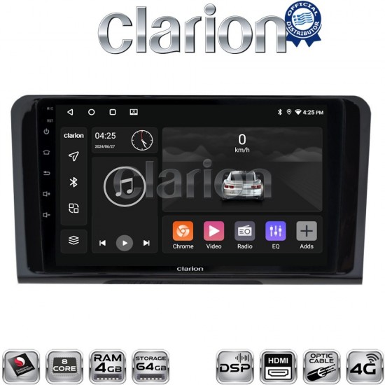 CLARION GL74213 Οθόνη OEM Multimedia Αυτοκινήτου για MERCEDES ML 2005>2011 (CarPlay/AndroidAuto/BT/GPS/WIFI/GPRS)