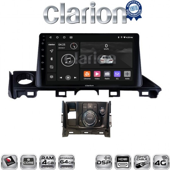 CLARION GL74214 Οθόνη OEM Multimedia Αυτοκινήτου για Mazda 6 2017 > 2020 (CarPlay/AndroidAuto/BT/GPS/WIFI/GPRS)