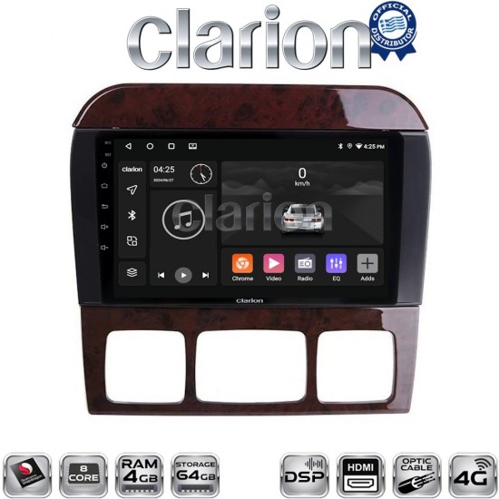 CLARION GL74220C Οθόνη OEM Multimedia Αυτοκινήτου για MERCEDES S W220 1998 > 2005 (CarPlay/AndroidAuto/BT/GPS/WIFI/GPRS)