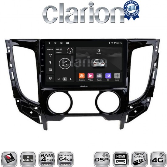 CLARION GL74230B Οθόνη OEM Multimedia Αυτοκινήτου για Mitsubishi L200 2014 >Μόνο για αυτοκίνητα με Κλιματισμό (CarPlay/AndroidAuto/BT/GPS/WIFI/GPRS)
