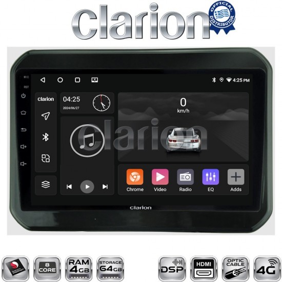 CLARION GL74232 Οθόνη OEM Multimedia Αυτοκινήτου για SUZUKI IGNIS 2016> (CarPlay/AndroidAuto/BT/GPS/WIFI/GPRS)